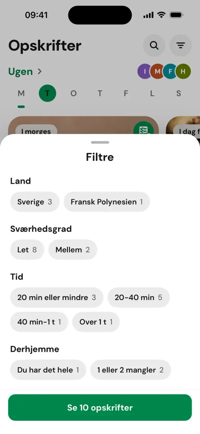 Panelet »Filtre«: land, tid, Derhjemme