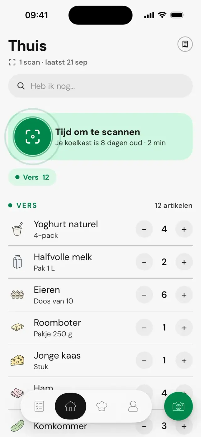 Scherm ‘Thuis’